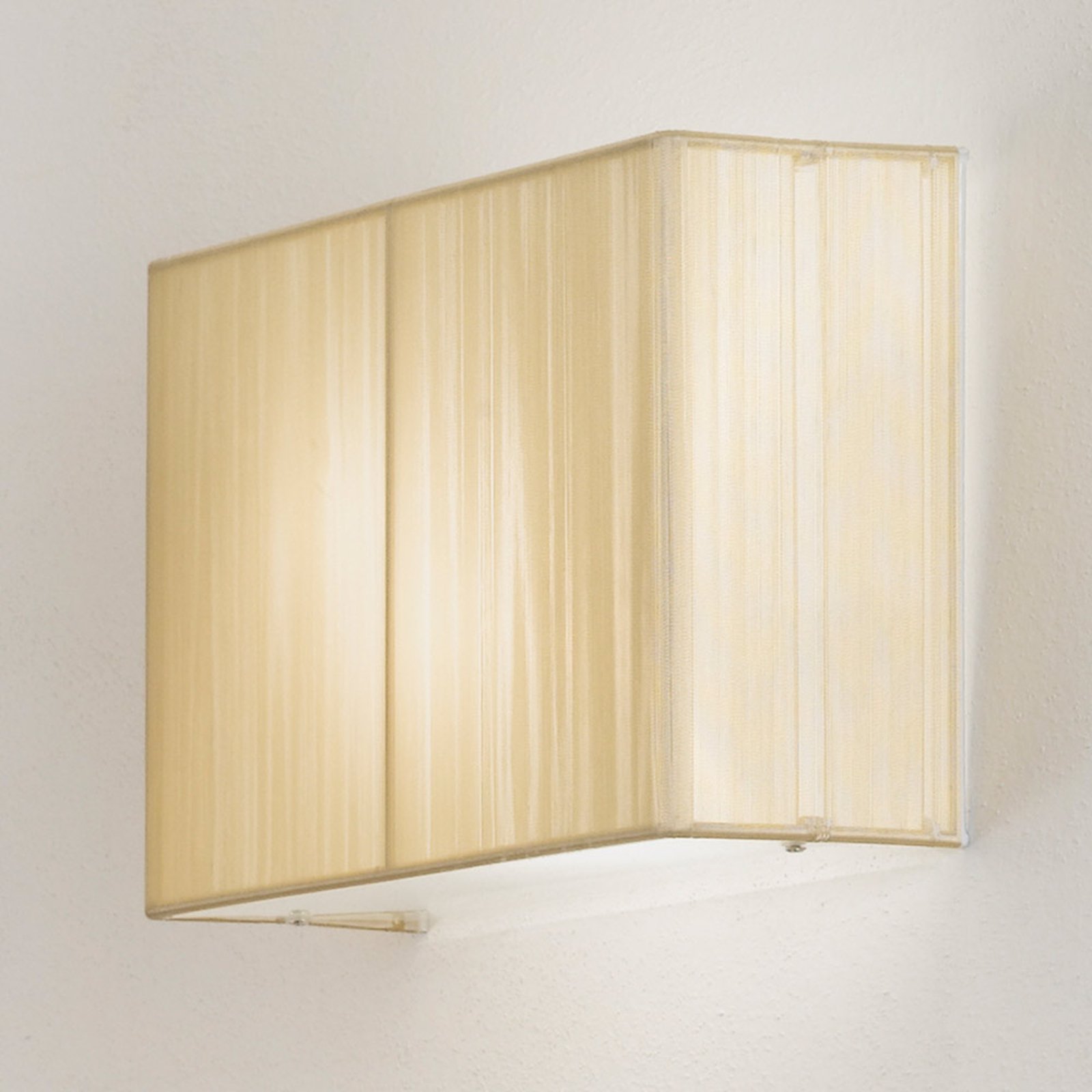 Stoff-vegglampe Benjamin elfenbensfarget