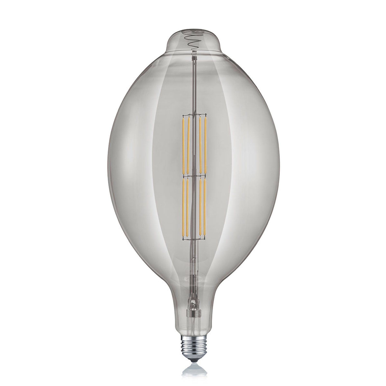 LED-pære E27 8 W 2 700 K avlang form røykfarget