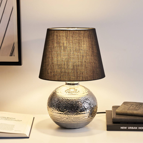 Pauleen Touch of Silver bordlampe med keramikkfot