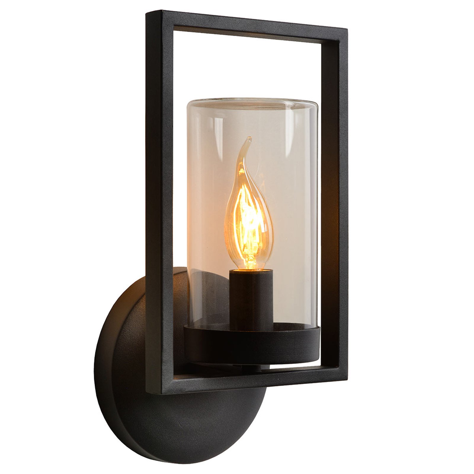 Nispen utendørs vegglampe med metallramme