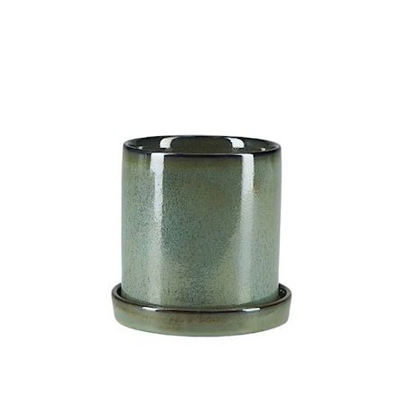 Krukke Med Fat Grønn 14 cm