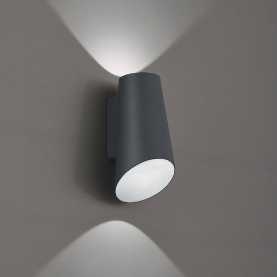 Utendørs LED-vegglampe Markab, mørkegrå
