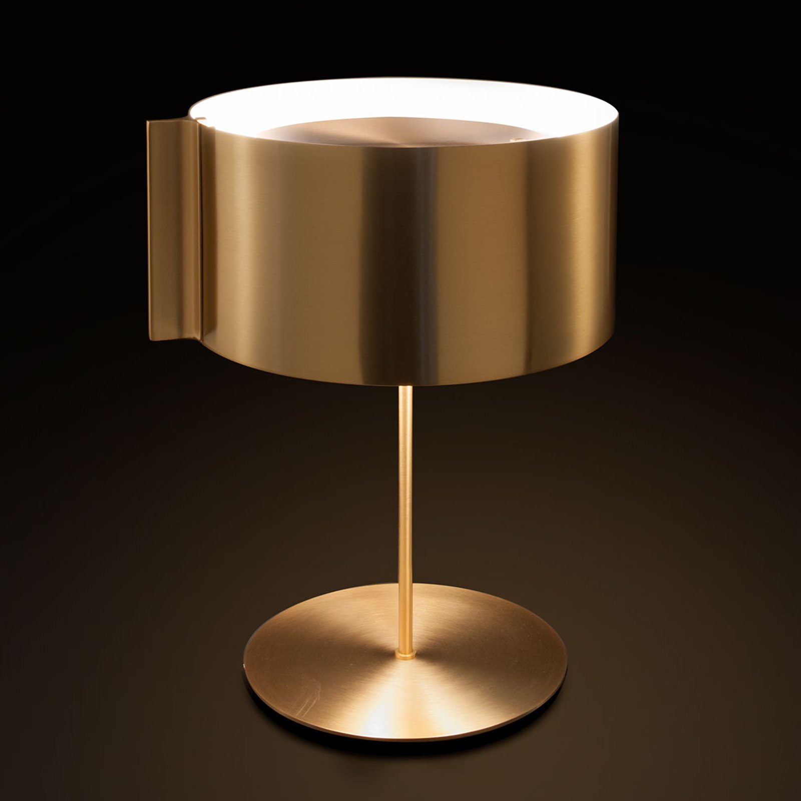 Oluce Switch - gyllen designerbordlampe