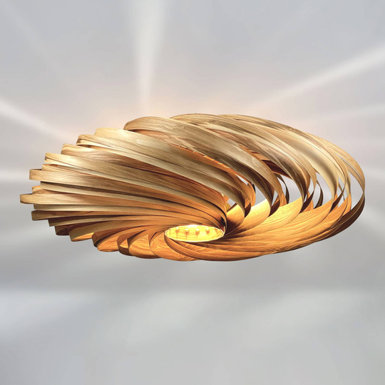 Gofurnit Veneria taklampe, ask, Ø 70 cm