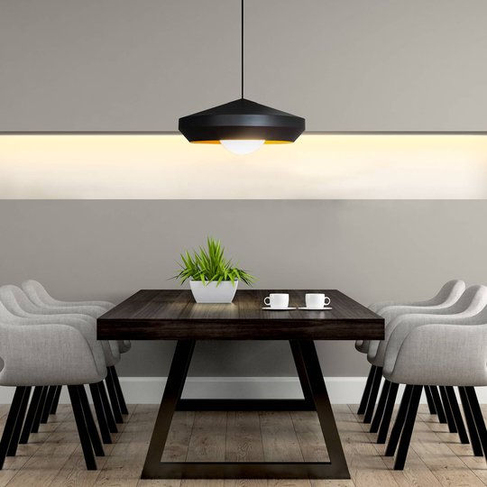 Innermost Hoxton 50 hengelampe, svart/gull