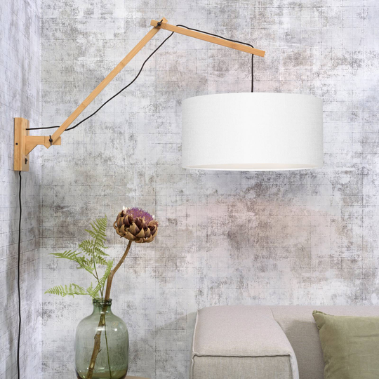 GOOD & MOJO Andes vegglampe justerbar hvit Ø47cm