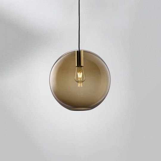 LOUM Loon Ball hengelampe glass brun, krom