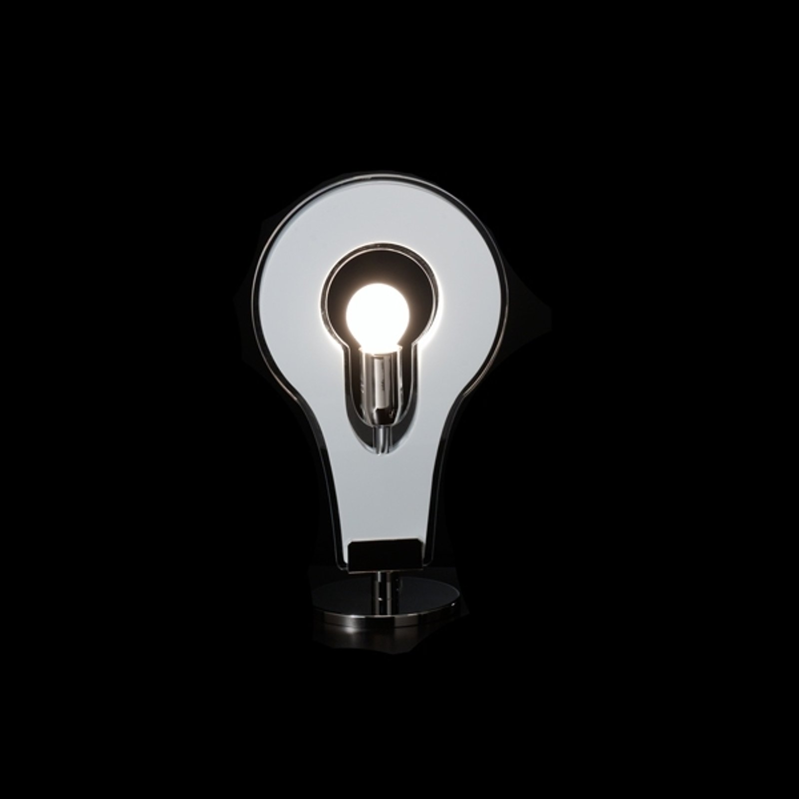 Grandiøs bordlampe Flat 32, hvit