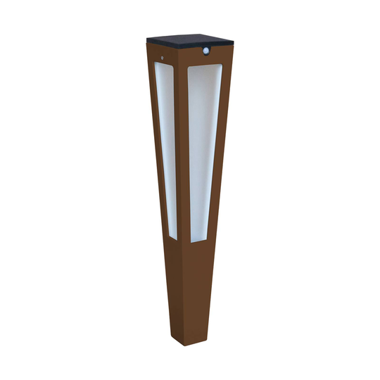 LED-solcellefakkel Tinka med sensor, 62 cm, corten