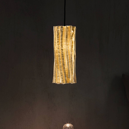 Slamp Accordéon Vertical hengelampe gull/svart