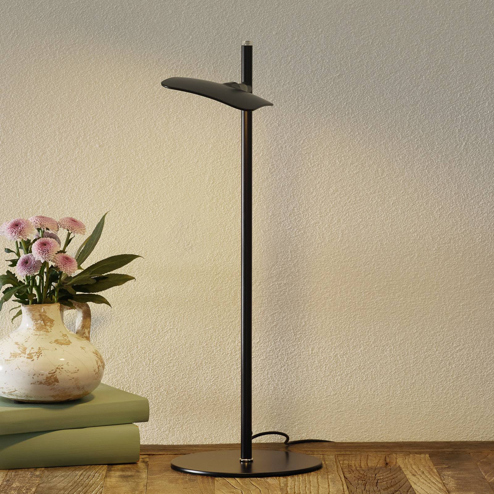 LED-bordlampe Raggio, dimbar, svart