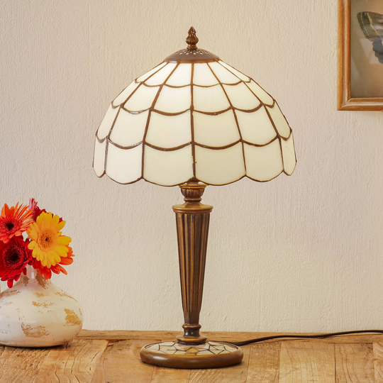 Bordlampe Wiebke i tiffanystil