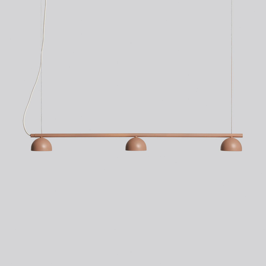 Northern Blush LED-hengelampe, 3 lyskilder, beige