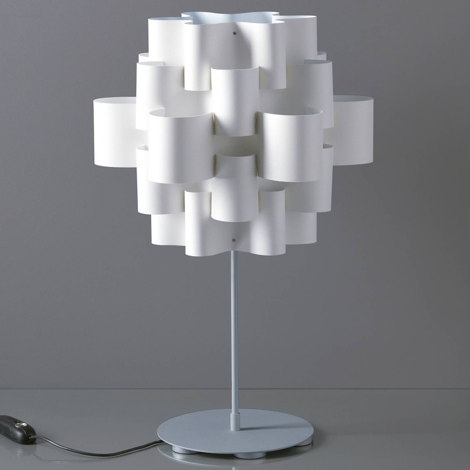 Designer-bordlampe Sun, hvit