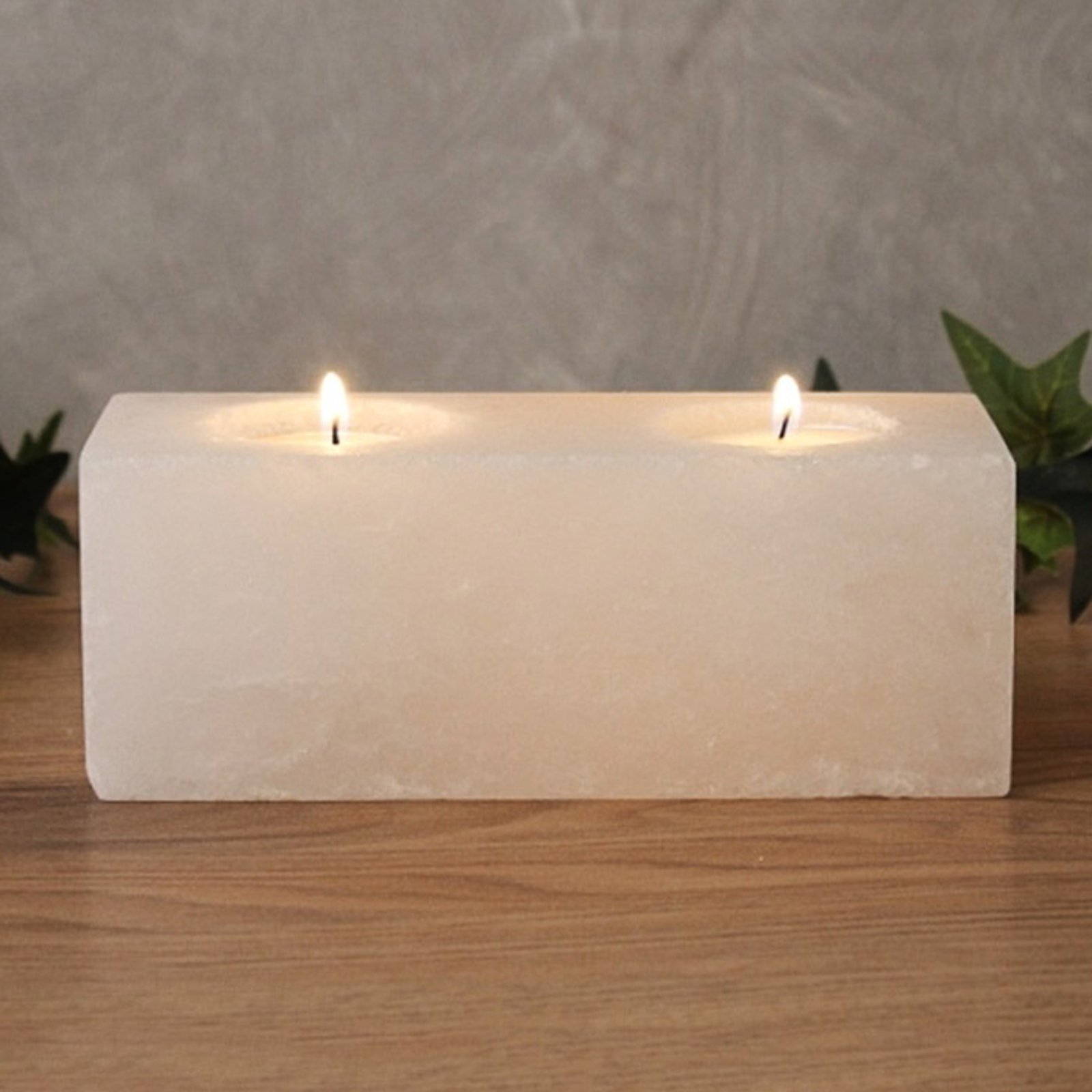 Twin Cube White Line telysholder
