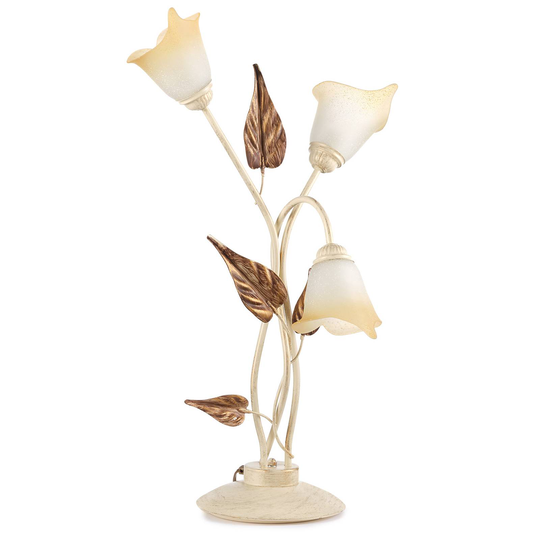 Bordlampe Vanda 3 lyskilder, elfenbein