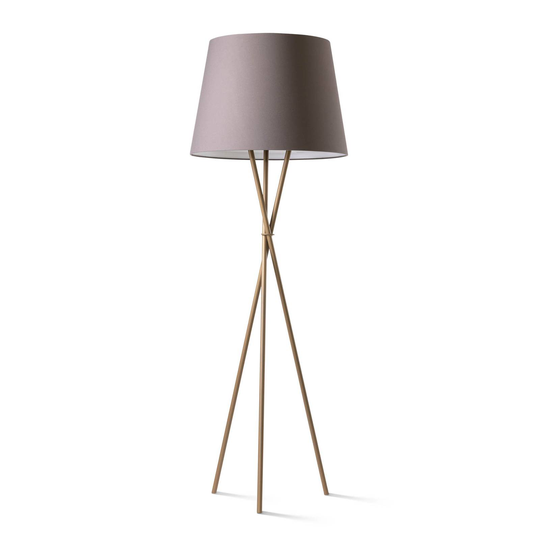 Ozonos Hailey AC-1 Plus gulvlampe, gull/askegrå
