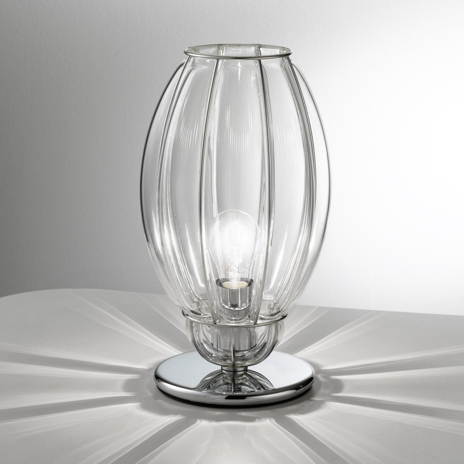 Nautilus bordlampe, transparent