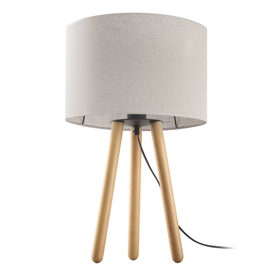 Bordlampe Tokyo tripod av tre, furu/naturlin