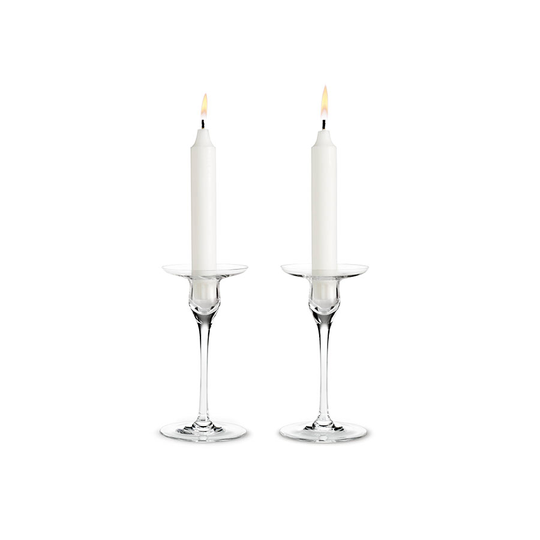 Holmegaard Cabernet - Peter Svarrer Lysestake 15cm 2stk Klar