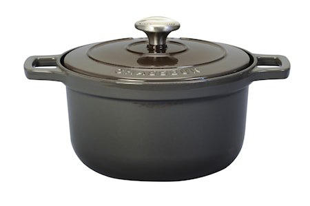 Gryte Rund 0,2 l. 10cm, kaviar (svart innside)