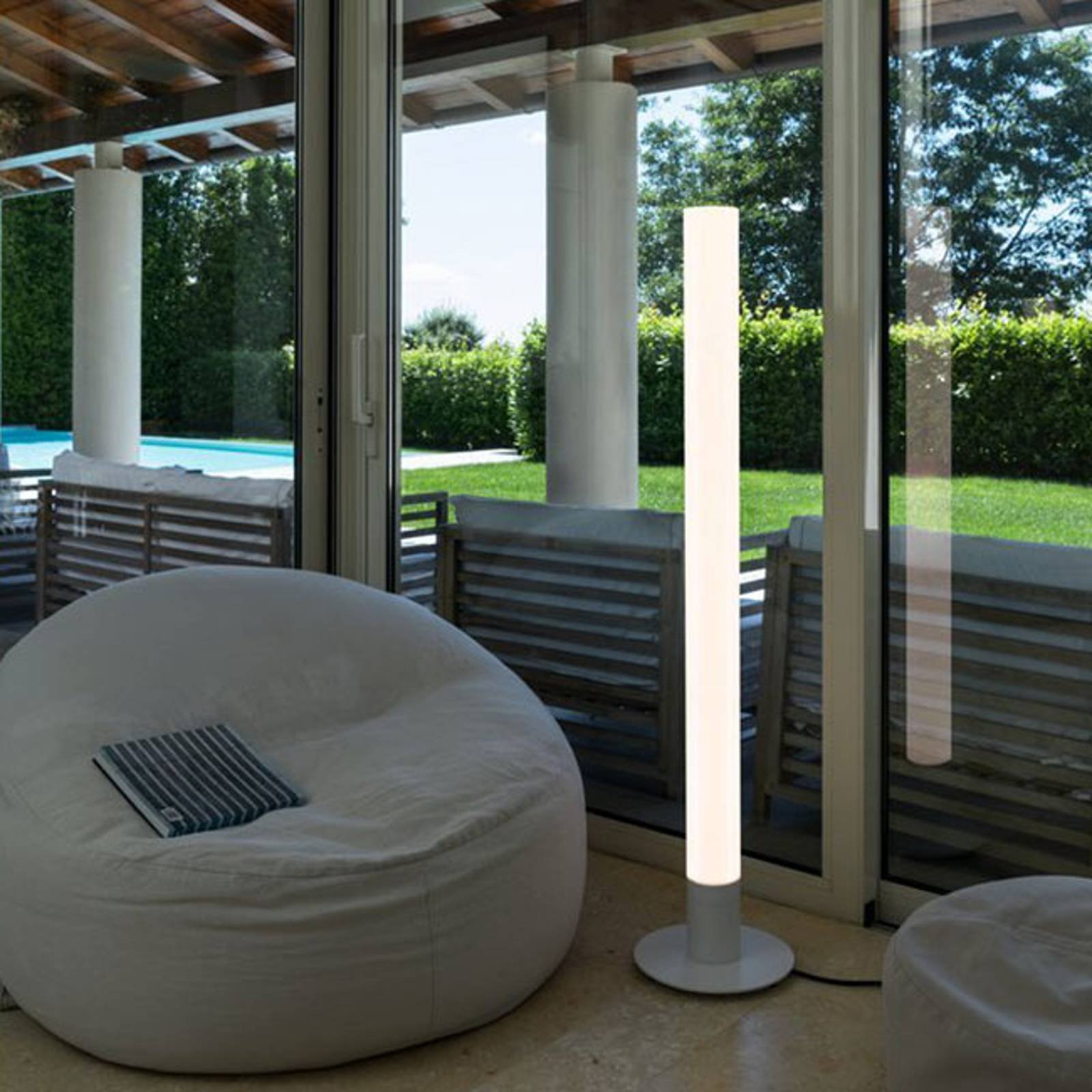 SLV Light Pipe LED-gulvlampe, dimbar, IP55, 140 cm