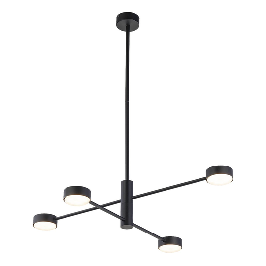 Taklampe Orbit IV, svart, 4 lyskilder