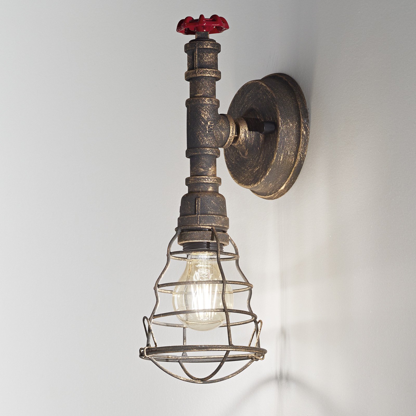 Idros vegglampe med burskjerm