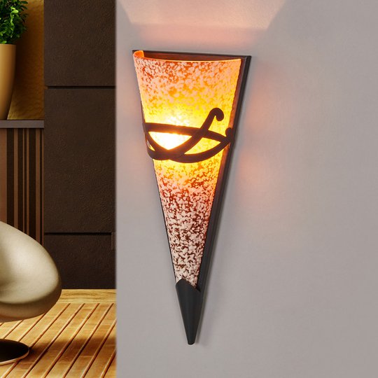 Spraglet vegglampe MELINDA med dekor