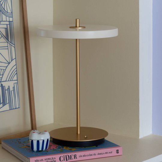 UMAGE LED-bordlampe Asteria move perlehvit