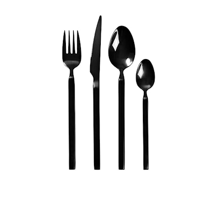 Bestikksett Titanium Svart 16 deler