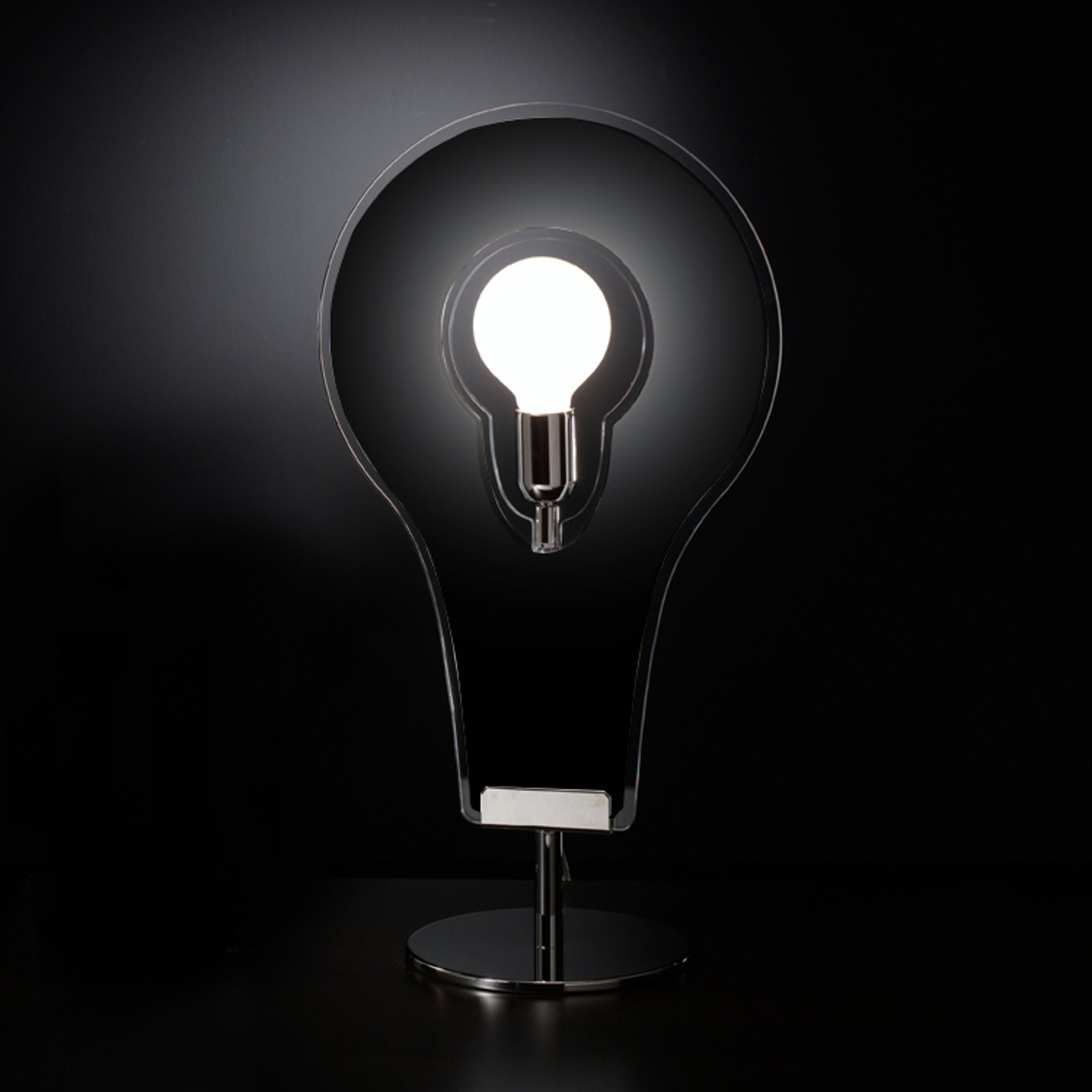 Grandiøs bordlampe Flat 60, svart