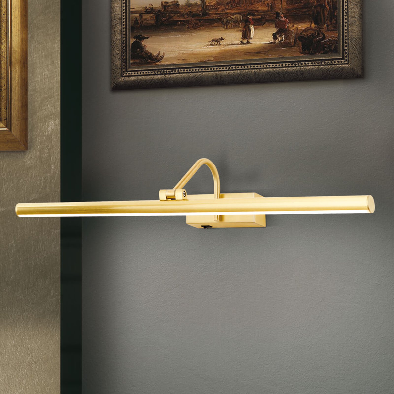 Gyllen LED-bildelampe Sofia - 60 cm