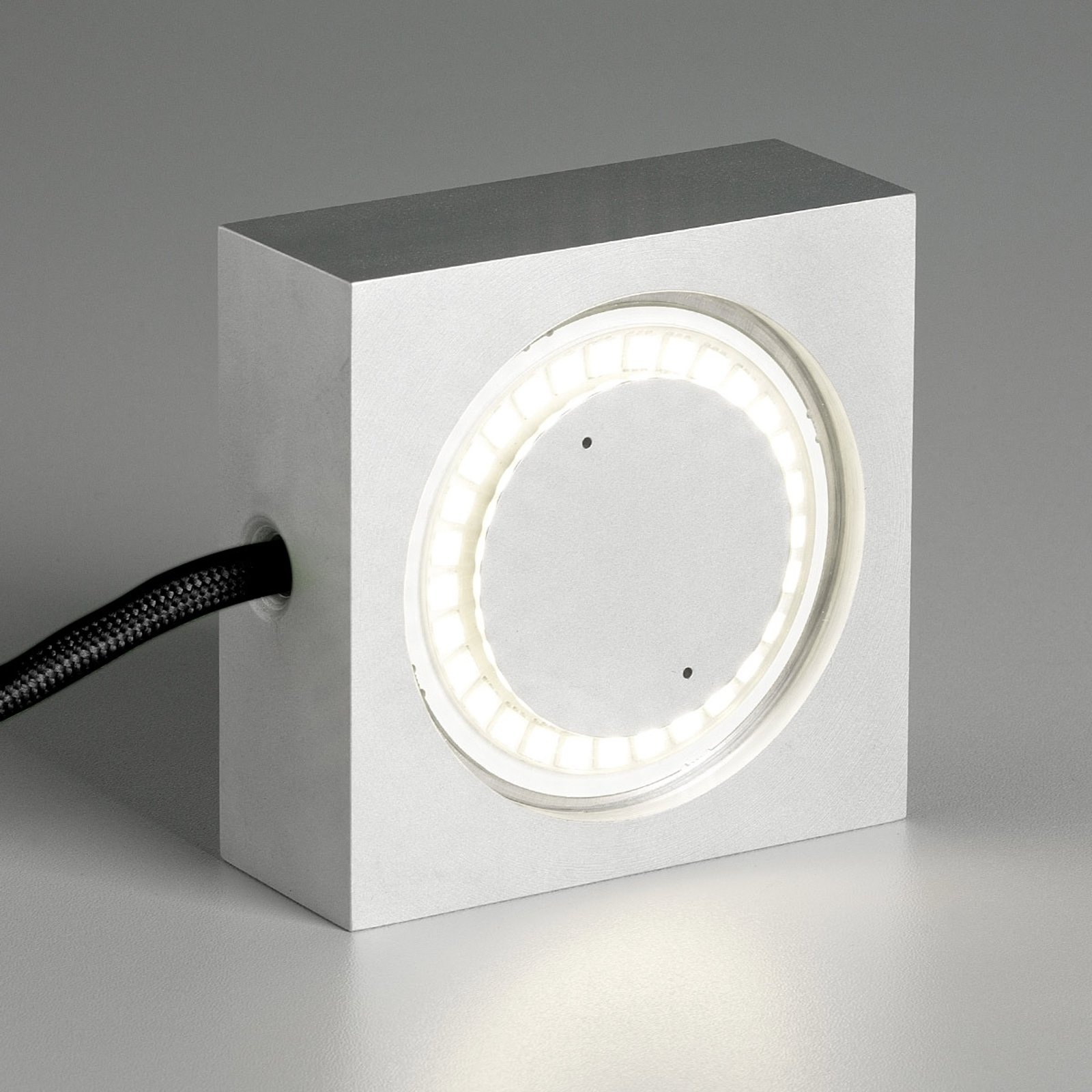 LED-flerbrukslampe Square,svart tilkoblingsledning