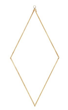 Speil diamant 41 x 20 cm - Messing