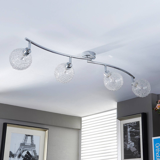 Bølgeformet G9-taklampe Ticino med LED