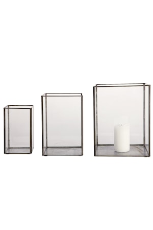 Lyslykt 3st Pillar - Metall