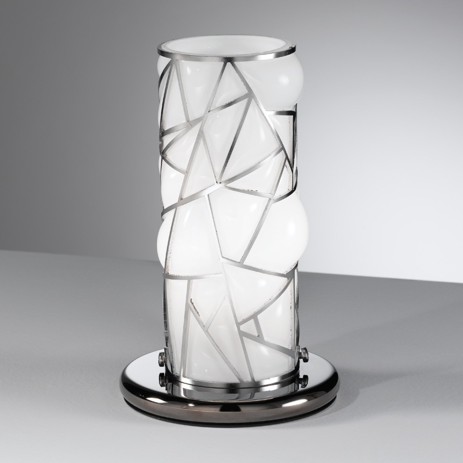 Bordlampe Orione med retroskjerm, hvit