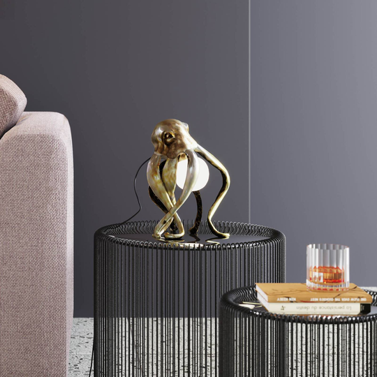 KARE Animal Octopus bordlampe i gull