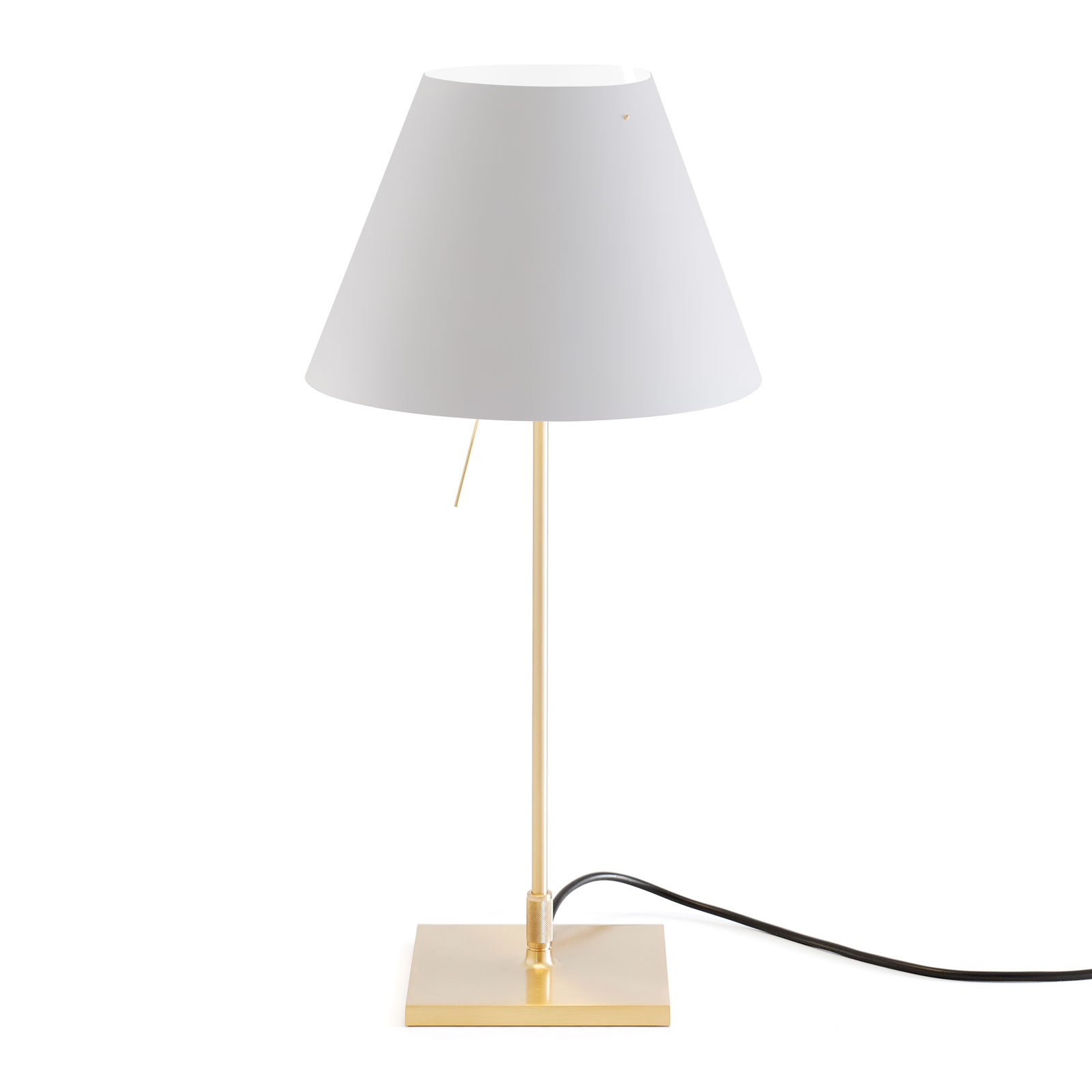 Luceplan Costanzina bordlampe messing tåkehvit