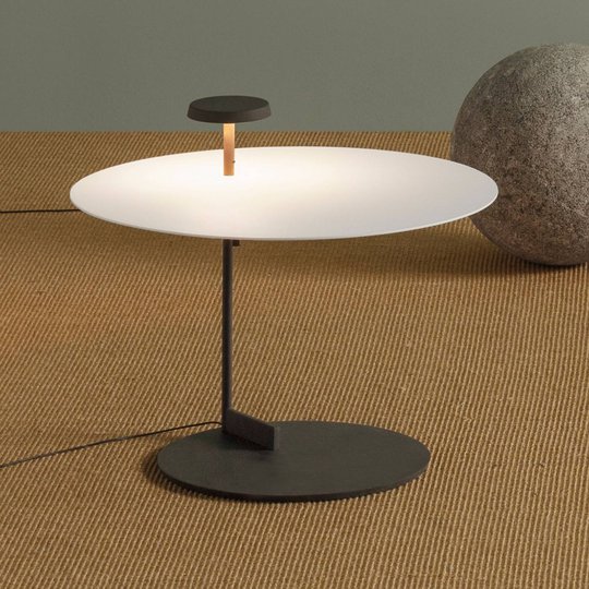 Vibia Flat LED-gulvlampe 43 cm hvit, dimbar