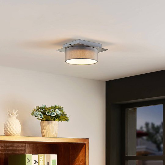 Lindby Aviola LED-taklampe med tekstilskjerm