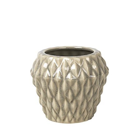 Krukke Rhomby Creme 13 cm