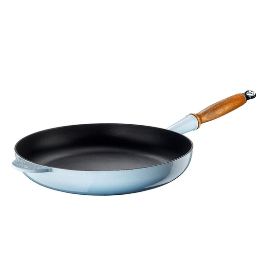 Le Creuset Coastal Blue Støpejernsp m/Trehå 28