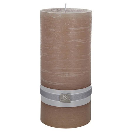Blokklys Rustikk 20 cm Brun