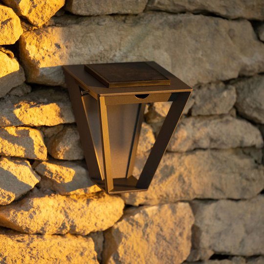 LED-solvegglampe Metro med sensor, grå