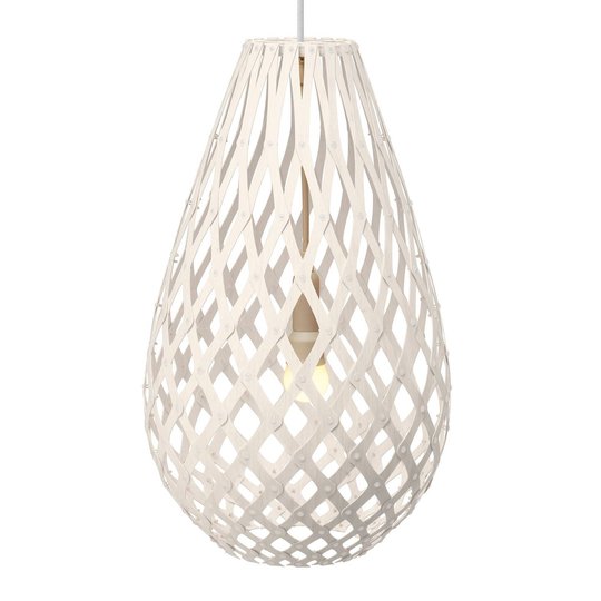 david trubridge Koura pendellampe 50 cm hvit