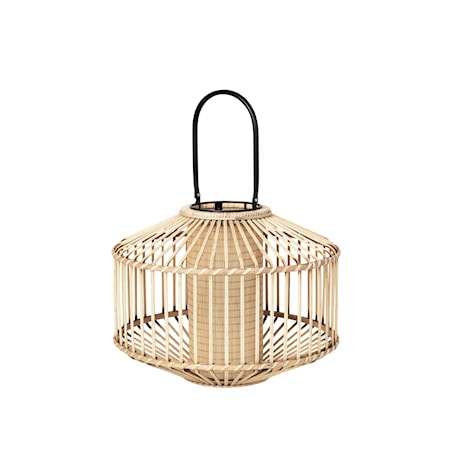 Flax Lykt 30 cm Bambus/Glass