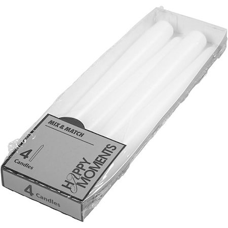 Antikklys, dia. 2,2 cm, H: 24,5 cm, 4 stk. Hvit