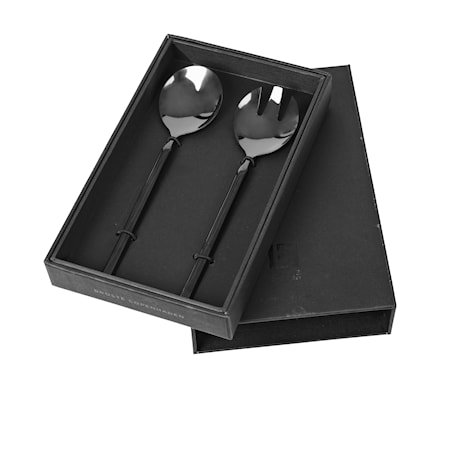Salatbestikk Titanium Svart 2 deler